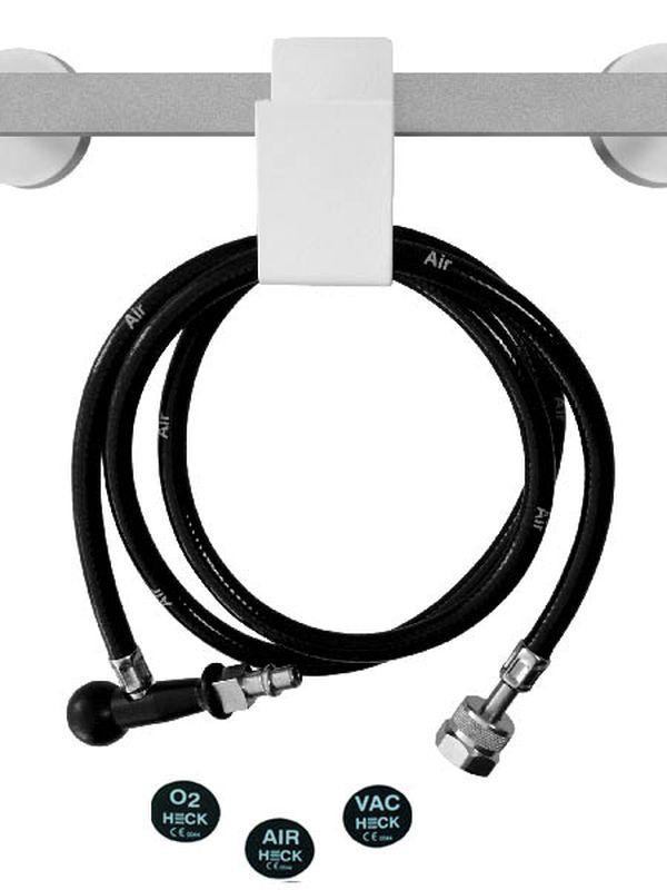 ZGV-Schlauch O2/Sauerstoff mit Gasstecker und NIST-Verschraubung, farbneutral